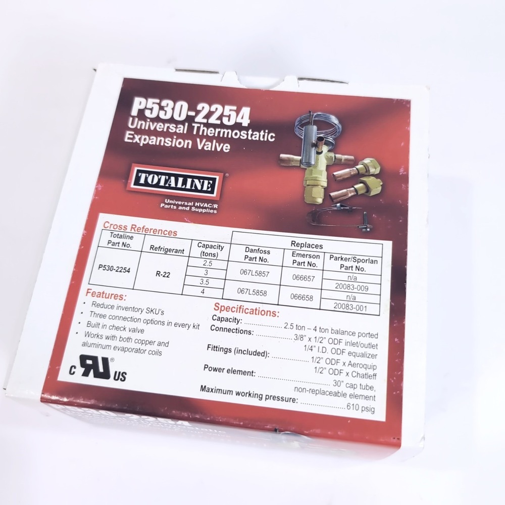 Totaline P530-2254 Universal Thermostatic Expansion Valve (TXV)